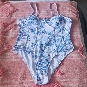 Jollkichay TOILE BLUE PRINT One Piece SWIMSUIT
